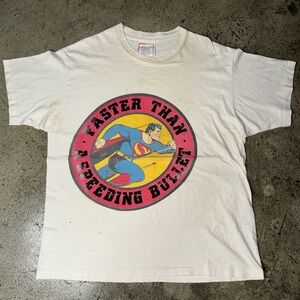 Vintage 80s Superman Krypton clothing co tee white 1987